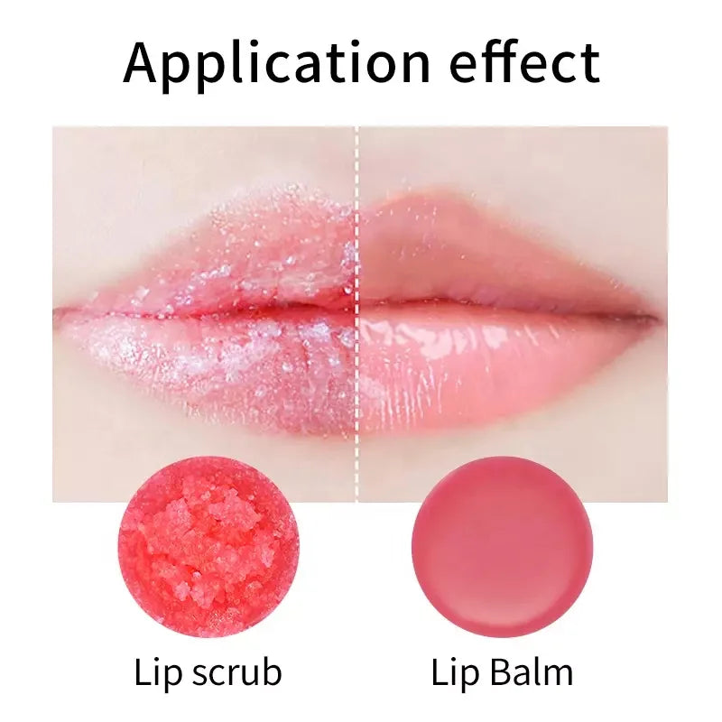 2 in 1 natural organic sugar lip balm moisturizing hydrating fruit lip scrub