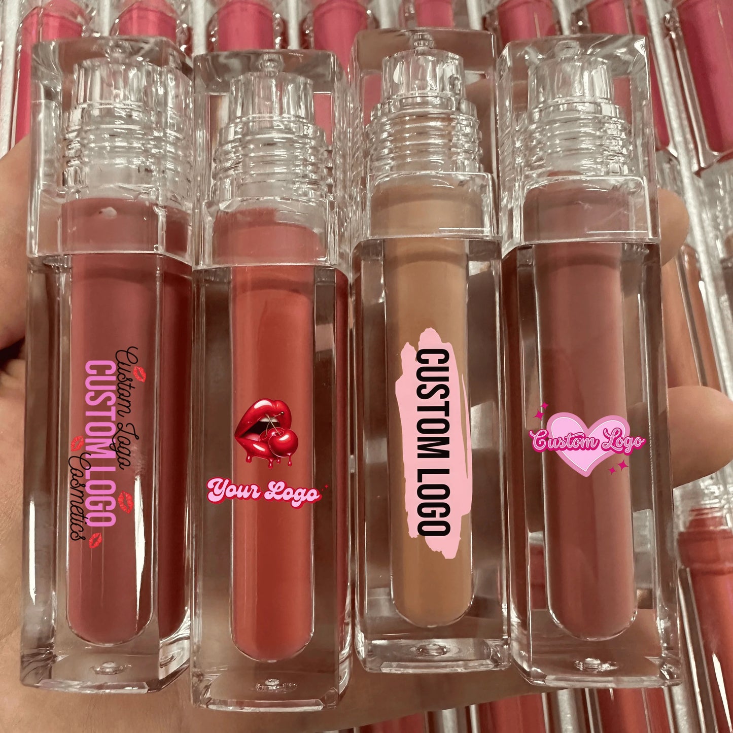 Clear glitter glossy lip gloss
