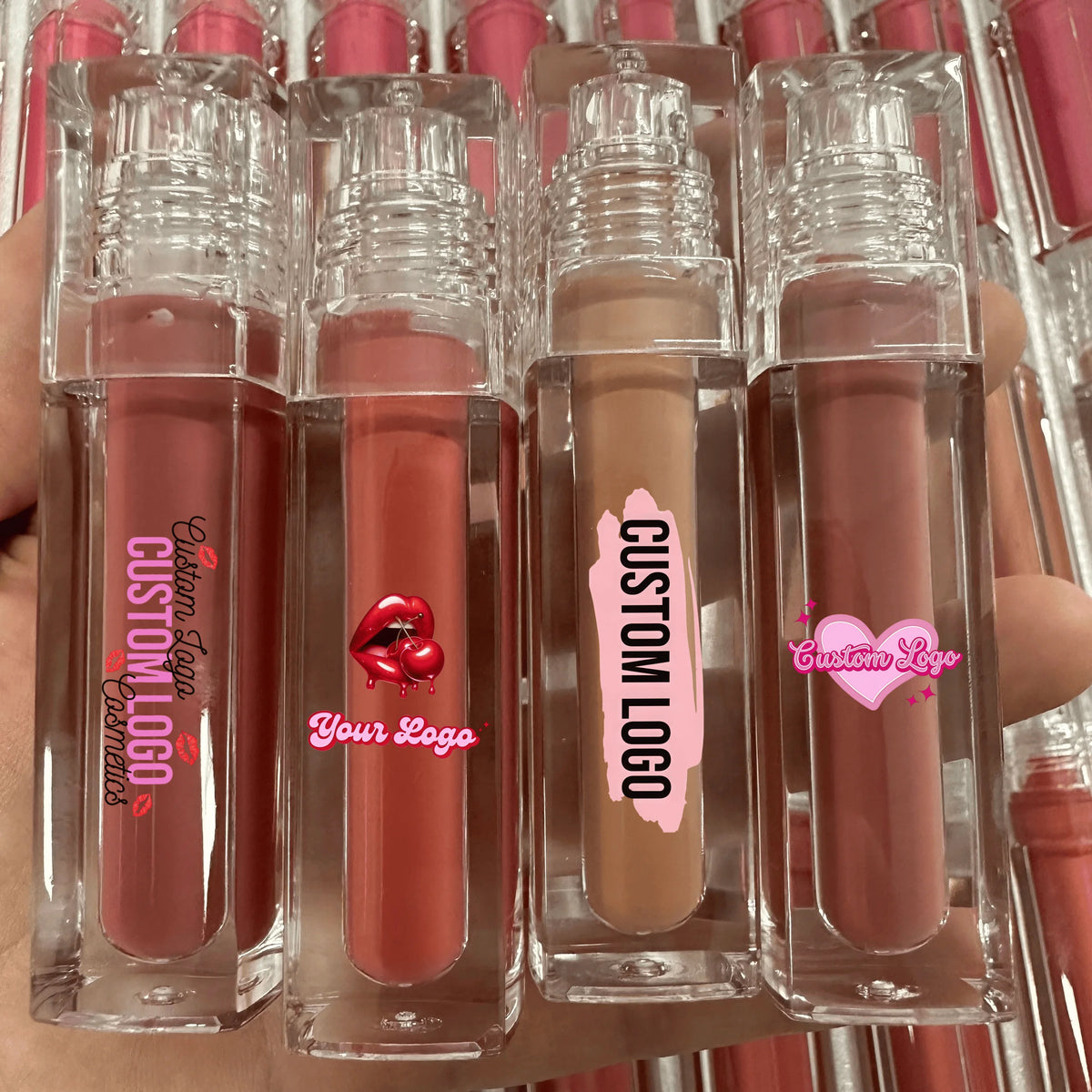 Clear glitter glossy lip gloss