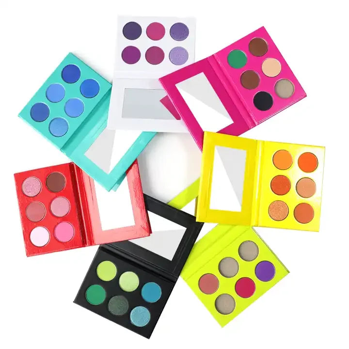diy high pigmented vegan cruelty free eyeshadow palette matte shimmer glitter neon eye shadow palette