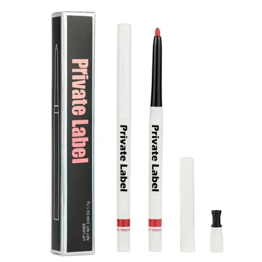 High Pigment Lipliner Pencil Private Label Waterproof Vegan Twist up Lip Liner Retractable Lip Liner Pen with Sharpener