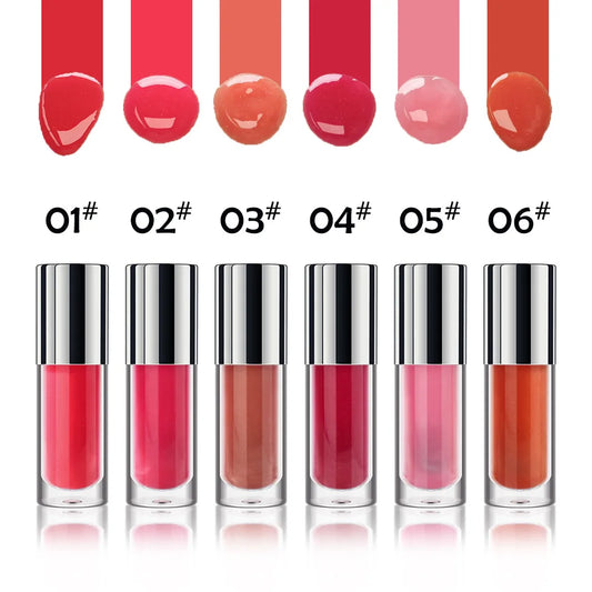 High Pigmented Zinc Alloy Brush Head Small Popsicle Lip Gloss Cooling Plumping Lip Glaze Moisturizing Liquid Lipgloss Oil