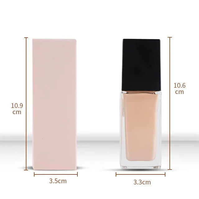 High Quality 24 Colors Different Bottle Full Coverage Lightweight Vegan Long Lasting Natural Matte Liquid Foundation