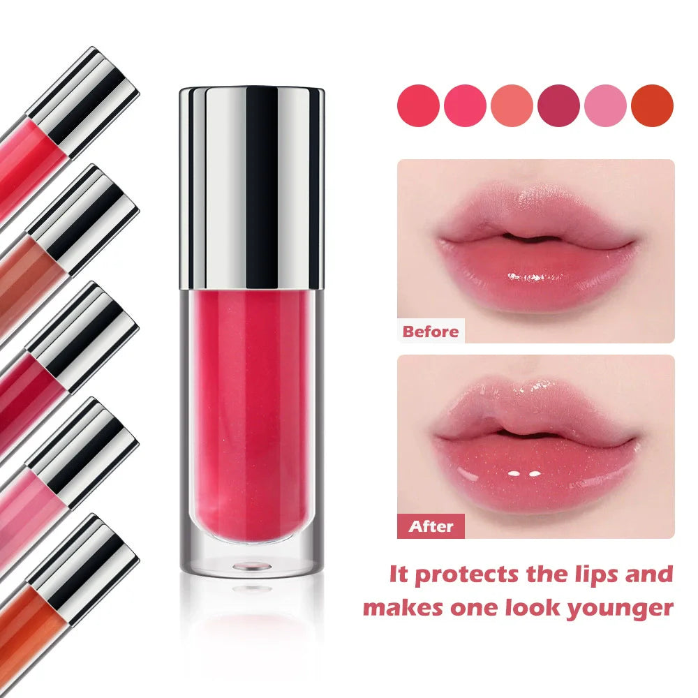 High Quality 6 Colors Metal Brush Head Moisturizing Long Lasting Ice Lip Gloss Private Label