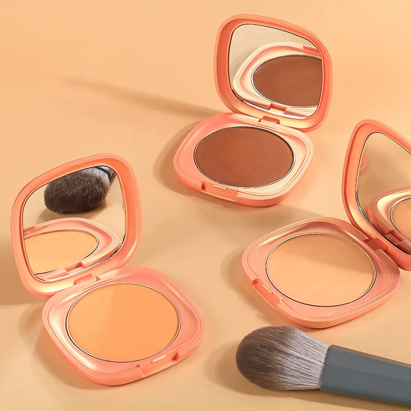 High Quality Hot pink Package Makeup Face Powder Palette Private Label Pressed Powder Matte Contour Setting Powder