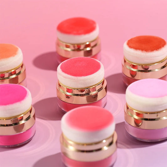 Highly Pigmented Matte Blush Makeup Blush Powder Waterproof Private Label Powder Puff Oil Control Blusher