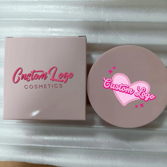 Hot Sale 15 Colors Pink Container Compact Setting Powder Oil Control Waterproof Compact Powder with Mirror