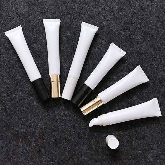 Hot Sell Lipgloss with 15ml Metal and Ceramic Applicator Squeeze Tube Custom Logo Moisturizing Shinny Lip Gloss Wholesale