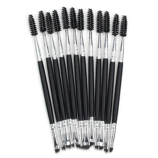 Hot Selling Private Label Makeup Disposable Stainless Steel Eyebrow Mascara Wands Applicator Spoolie Eyelash Brush