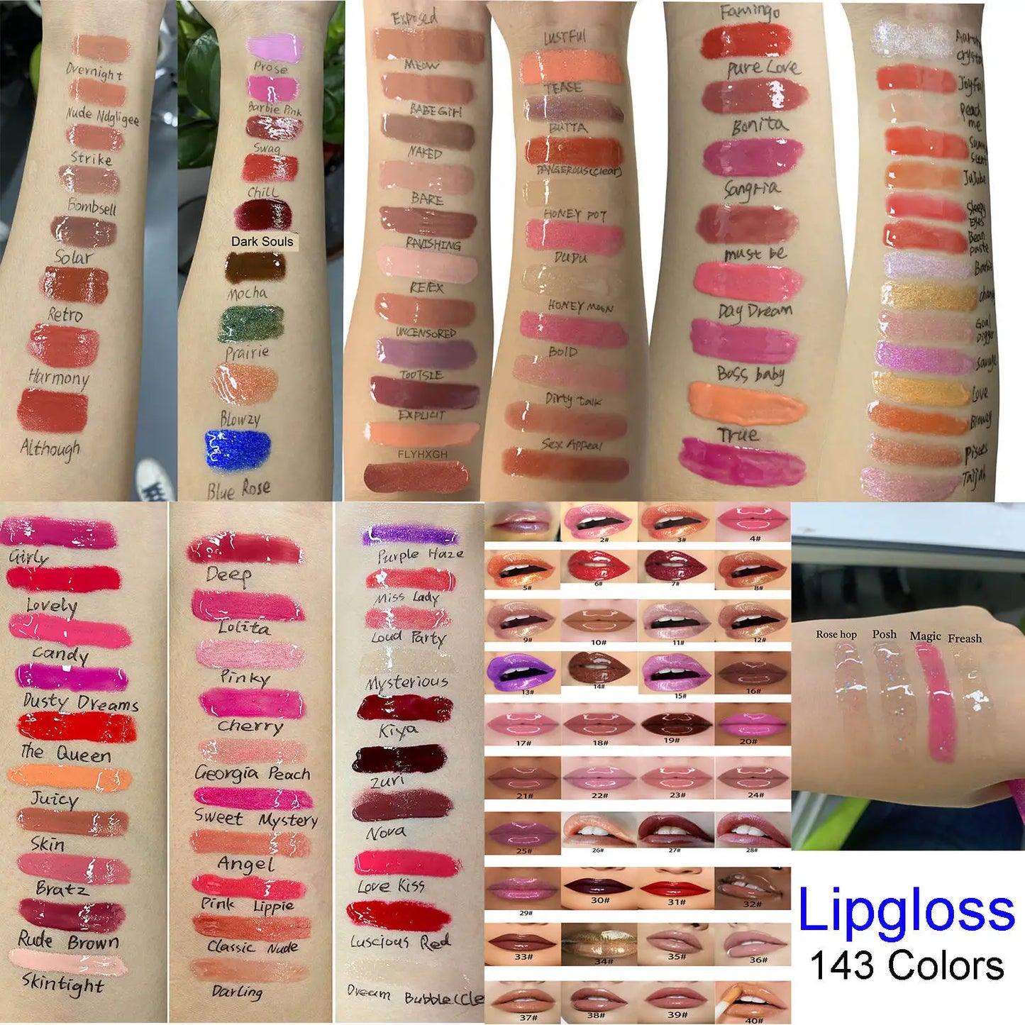 [ Your Private Label ] Pick your own colors lip gloss for DIY private label organic shimmer lipgloss with empty lipgloss tubes for wholesale