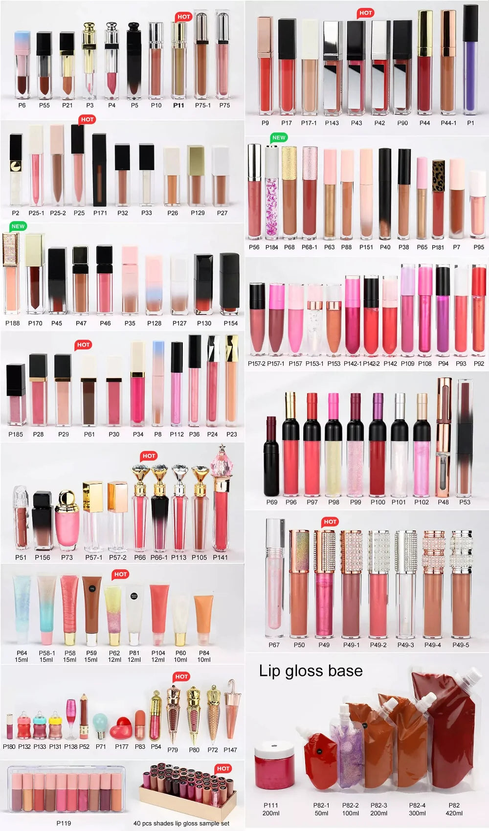 [ Your Private Label ] Pick your own colors lip gloss for DIY private label organic shimmer lipgloss with empty lipgloss tubes for wholesale