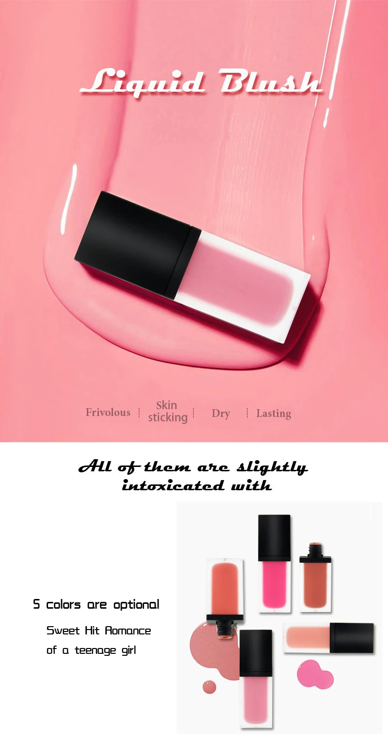 [ Your Private Label ] Custom Makeup Cream Blushes Lip Cheek Tint High Pigment Liquid Blush Beauty Makeup Blush