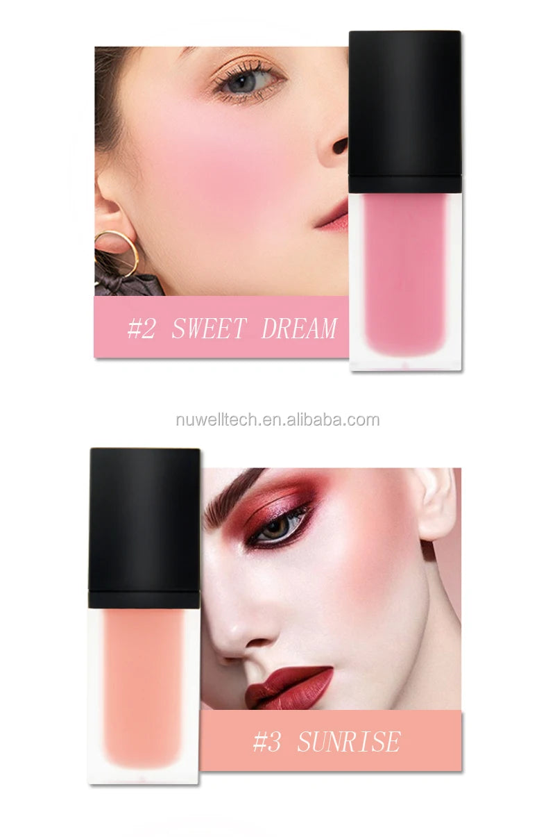 [ Your Private Label ] Custom Makeup Cream Blushes Lip Cheek Tint High Pigment Liquid Blush Beauty Makeup Blush