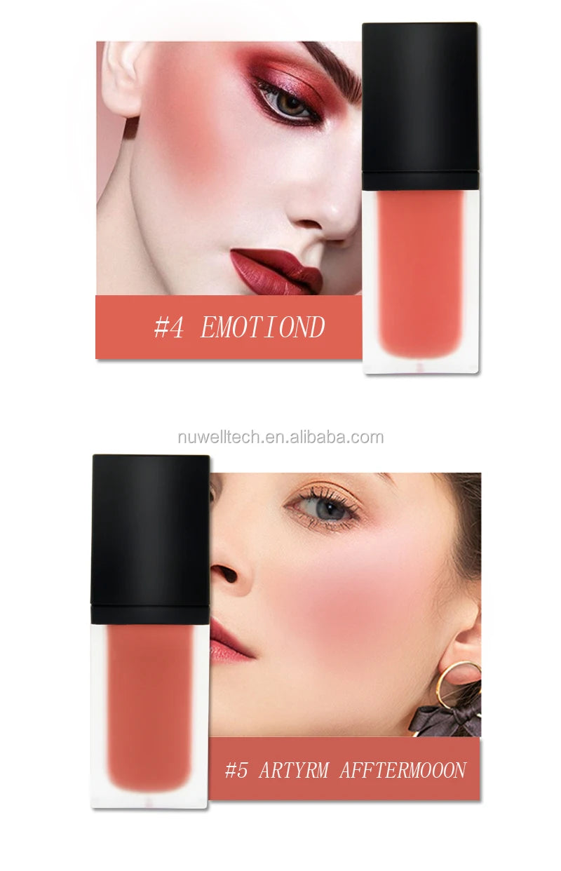 [ Your Private Label ] Custom Makeup Cream Blushes Lip Cheek Tint High Pigment Liquid Blush Beauty Makeup Blush