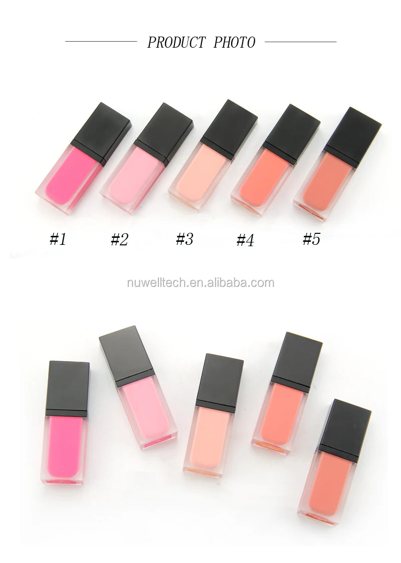 [ Your Private Label ] Custom Makeup Cream Blushes Lip Cheek Tint High Pigment Liquid Blush Beauty Makeup Blush