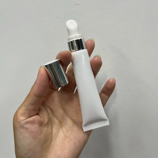 Luxury 15ml Empty Plastic White Push Lip Gloss Squeeze Tubes Balm Lipgloss Containers Mini Soft Tube for Cosmetic Package