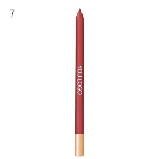 Matte Lip Pencil Lipliner Crayon Waterproof Long Lasting Lip Marker Twist up Lip Pencil with Sharpener Custom logo Private Label