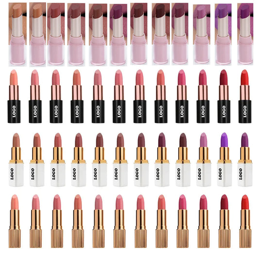 Matte Lipstick Long Lasting Waterproof Custom logo Transfer-proof High Pigment Vegan Cruelty Free Smudge Proof Matte Lipstick