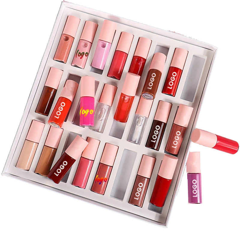 Mini Lipgloss Set Wholesale Professional 24pcs Matte Liquid Lipstick Kit Customized Lip Gloss Kit