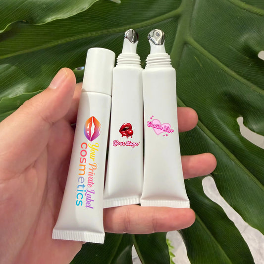 New Arrival Lipgloss Squeeze Tube with Metal Applicator Custom Logo Plastic Lip Oil Empty Tube Cosmetics Container Lip Balm Tube