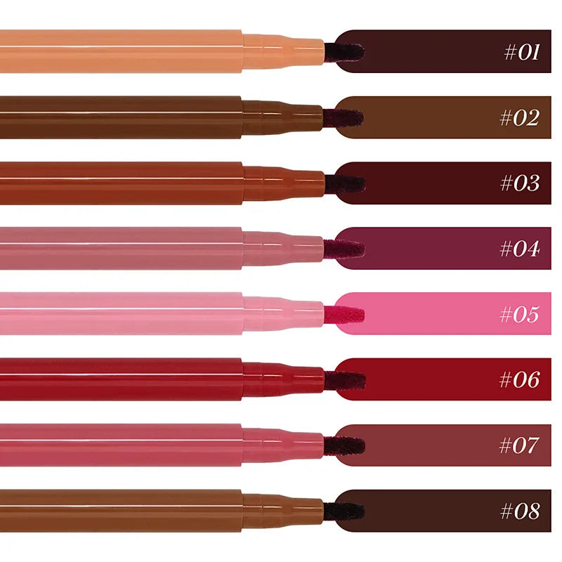 New Design OEM Matte Liquid Lipliner Pencil Cruelty Free Long Lasting Pigmented Tint Lip Liner in Private Logo