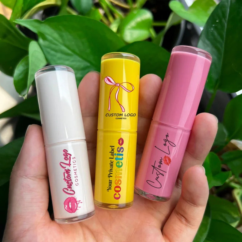 New Lip Care 3 Colors Tubes Vanilla Lip Balm Moisturizing Long Lasting Plump White Lip Balm Private Label