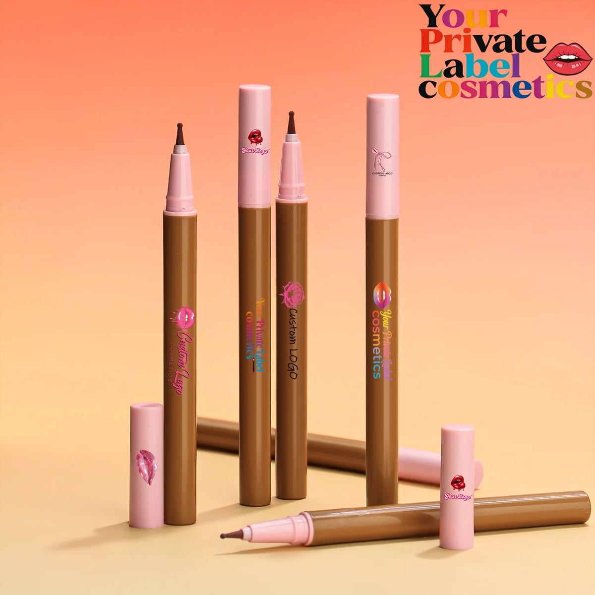 New Lip Makeup 6 Colors High Pigmented Waterproof Vegan Non-stick Cup Liquid Lip Liner Custom Private Label