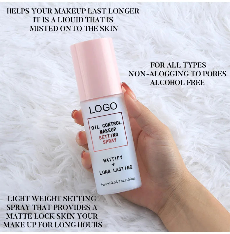 No Logo 100ml Setting Spray Long Lasting Waterproof Oil Control Matte Makeup Setting Spray for All Types