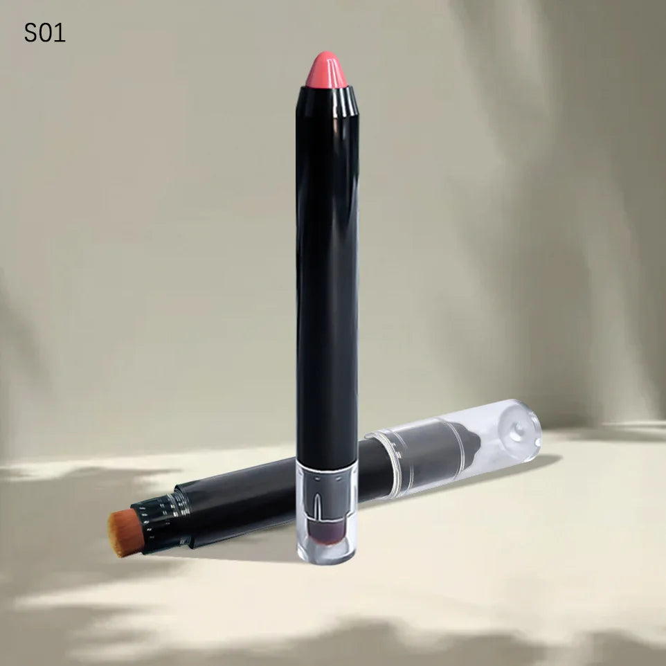 No Logo Private Label Long-Wearing Blush Stick 8-Color Waterproof Double-Head Blush Pencil Brush High Pigment Powder for Face
