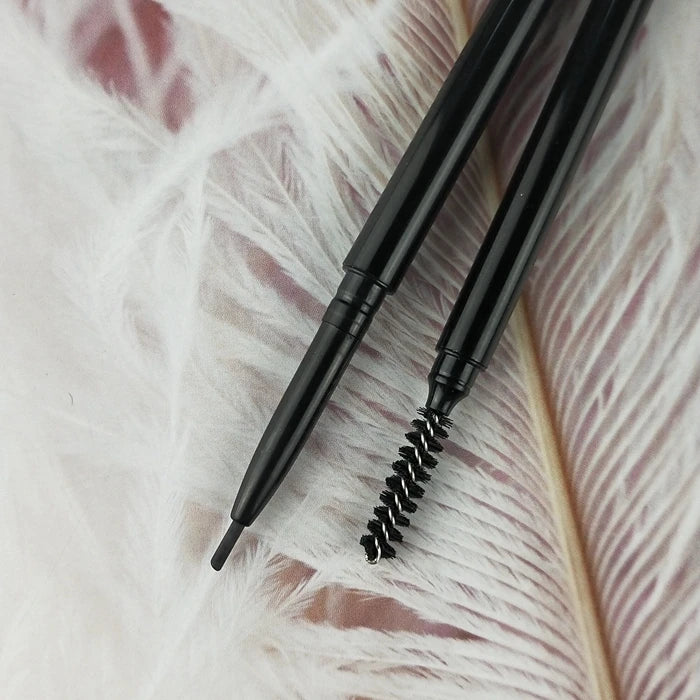 No Logo Waterproof Long Lasting Double Ended High Pigment Six Shades Eye Brow Pen 2 in 1 Super Fine Tip Makeup Eyebrow Pencil