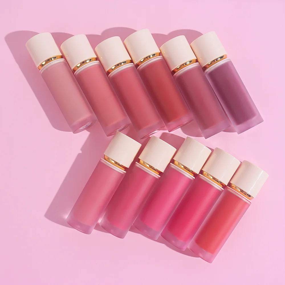 No logo Brand  2 in 1 Cheek and Lip Smoothing Blush Hydrating and Long Lasting  Liquid Blush Private Label Liquid Blush