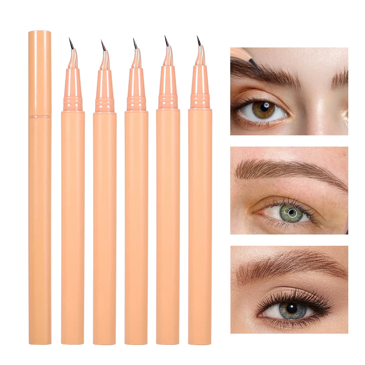 OEM Eye Makeup 5 Colors Nude Pencil Long Lasting Waterproof Ultra Fine Liquid Eyebrow Pencil Custom Private Label