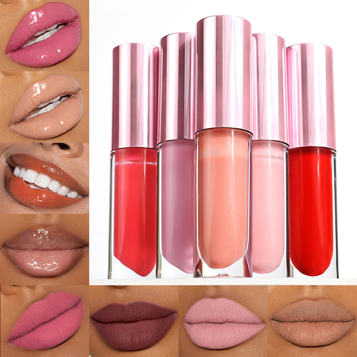 OEM Hot Sale Waterproof Non-stick Cup 48 Color Lip Gloss Oil logo Lip Custom
