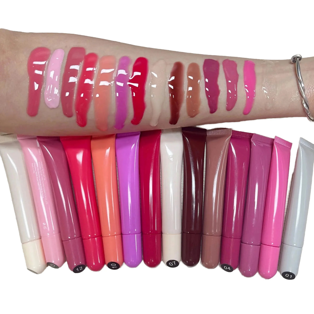 Oem Private Label Vegan Organic Lipstick With Butter Peptide Hydrating Plumping Lip Gloss Customizable Vegan Lip Balm