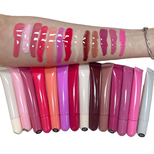 Oem Private Label Vegan Organic Lipstick With Butter Peptide Hydrating Plumping Lip Gloss Customizable Vegan Lip Balm