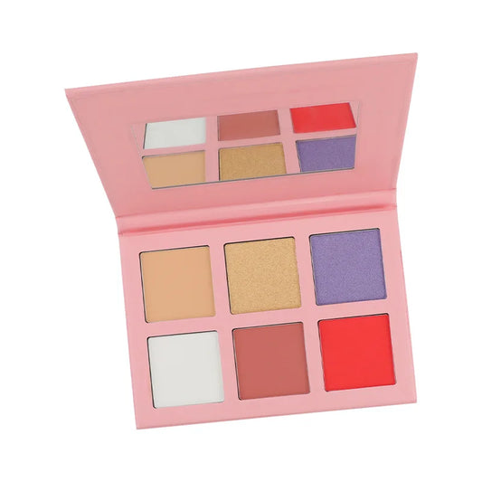 Pick Your Own Colors Highlighter Contour Blush Palette Customized Pink Black White Waterproof Makeup Highlighter Contour Palette