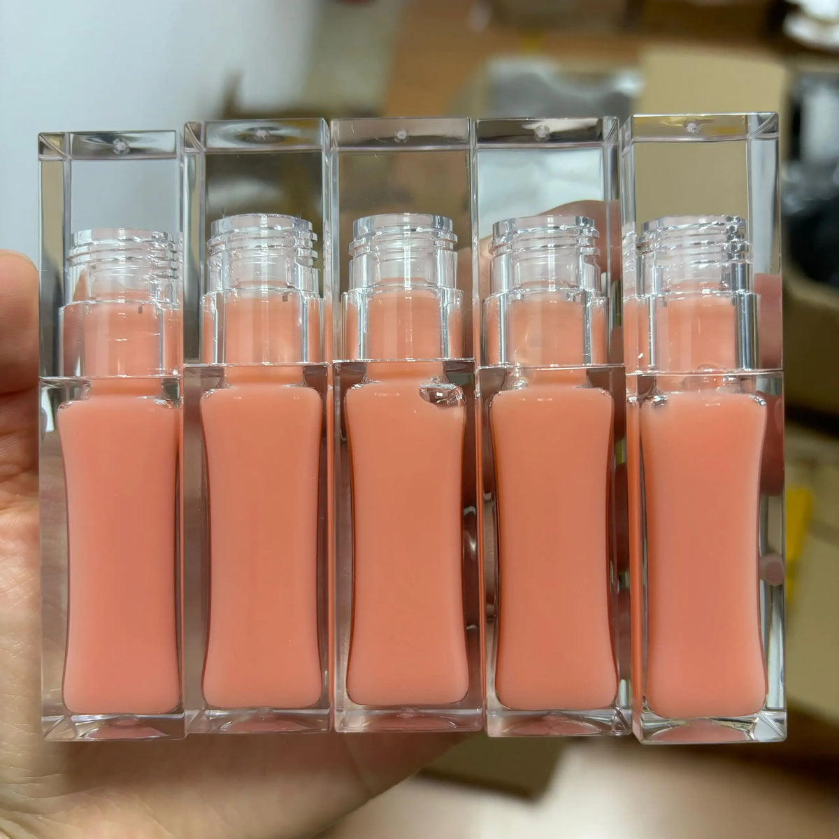 Pick Your Own Colors for DIY Shimmer Liquid Lip Gloss Private Label Custom logo Shiny Glitter clear Lipgloss with Empty Tube