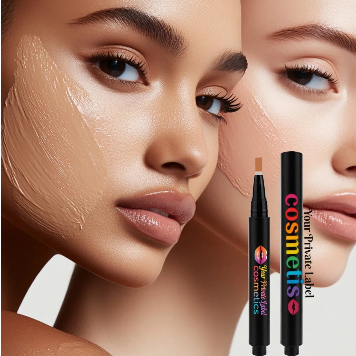Press Concealer Pen Long-lasting Concealer Dark Circles Acne Marks Spots Blemishes Full Coverage Concealer Pencil Private Label