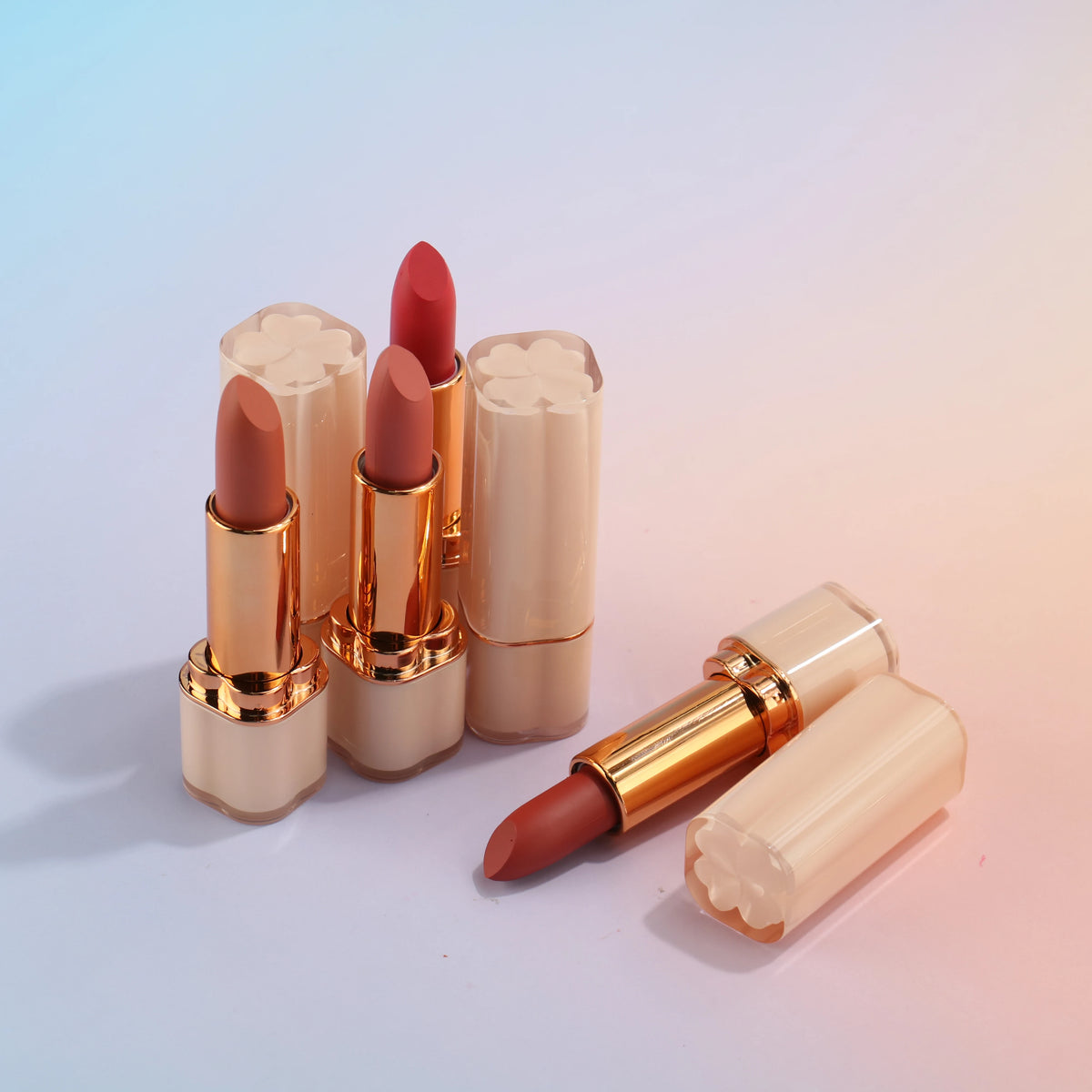 Private Label 14-Color Matte Long-Lasting Mineral Lipsticks with Lip Gloss Lip Cream Custom Logo Fashionable Beauty Cosmetics
