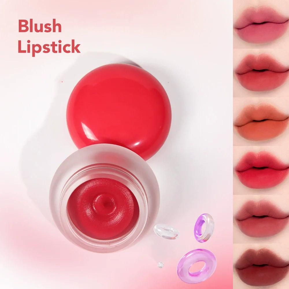 Private Label 6 Colors Lip Cosmetic Vegan High Pigment Blush Lipstick Moisturizing Lip Mud