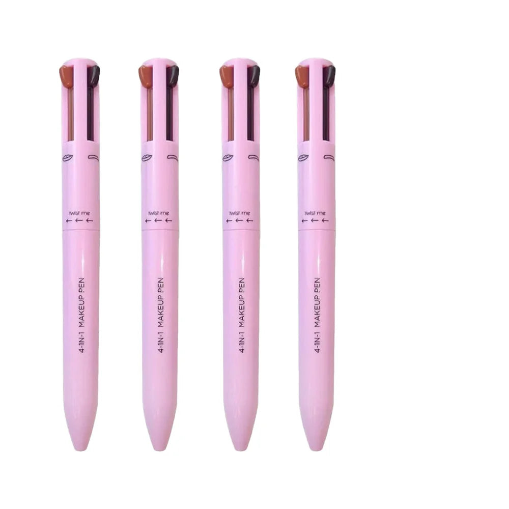 Private Label Cosmetic 4in1 Lipliners Customize Logo Creamy Lipliner Waterproof Long Lasting Smooth Lip Liner Pencil