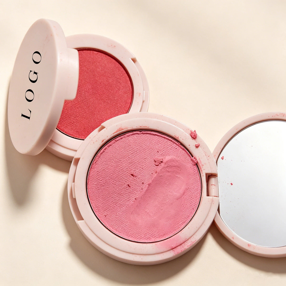 Private Label Custom Organic Hybrid Blusher Cream to Powder Face Makeup Blush Private Label Pigmented Vegan Creamy Blush Palette