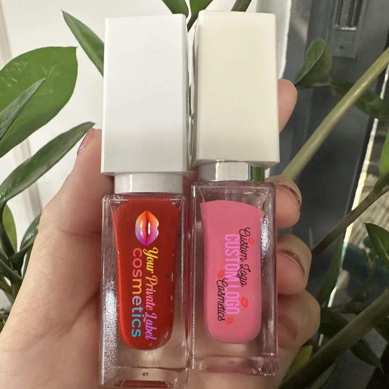 Private Label DIY Colors Clear Bottle Lip Gloss High Pigmented Long Lasting Moisturizing Glossy Matte Lip Gloss Wholesale Bulk