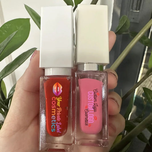 Private Label DIY Colors Clear Bottle Lip Gloss High Pigmented Long Lasting Moisturizing Glossy Matte Lip Gloss Wholesale Bulk