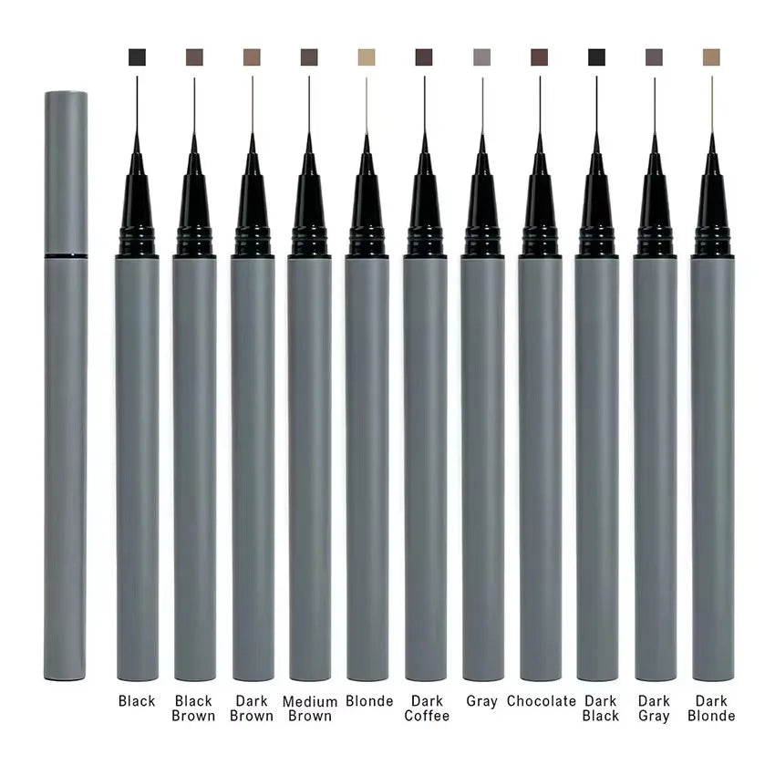 Private Label Eyebrow Enhance 11 Shades Long Lasting Waterproof Ultra Thin Tip Liquid Eyebrow Pencil