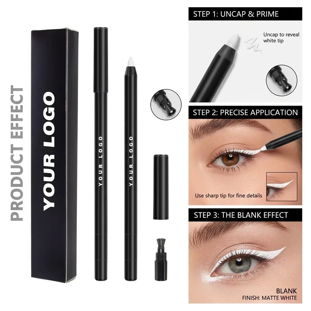 Private Label Eyeliner Solid Waterproof Eyeliner Creamy Long Lasting Vegan Smudge-Proof Black Gel Eyeliner Pencil Eyes