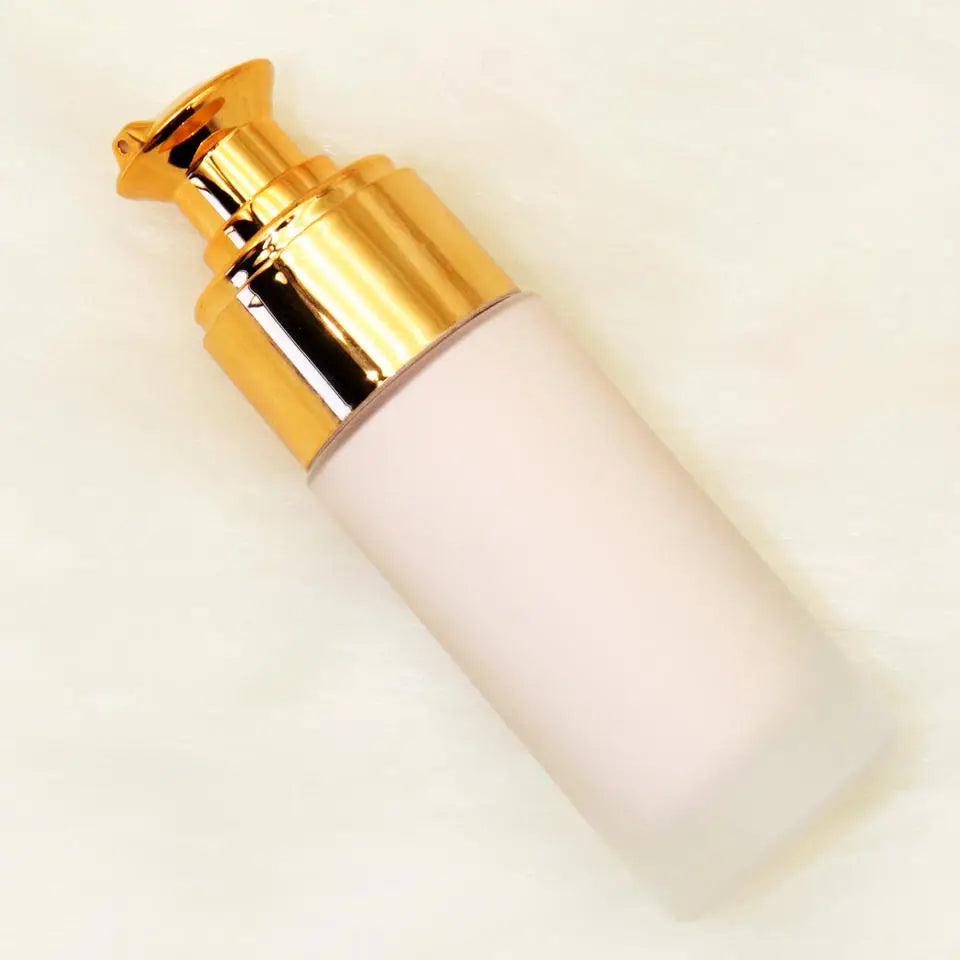 Private Label Face Primer Cream Base Shiny Gold Lid Makeup Foundation Primer Custom Your Brand Organic Face Primer