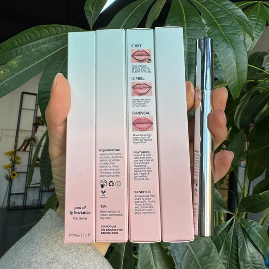 Private Label High Quality Vegan Lip Stain Pigment Waterproof Wholesale Custom Logo Cruelty Free Peel Off Silver Lip Tint