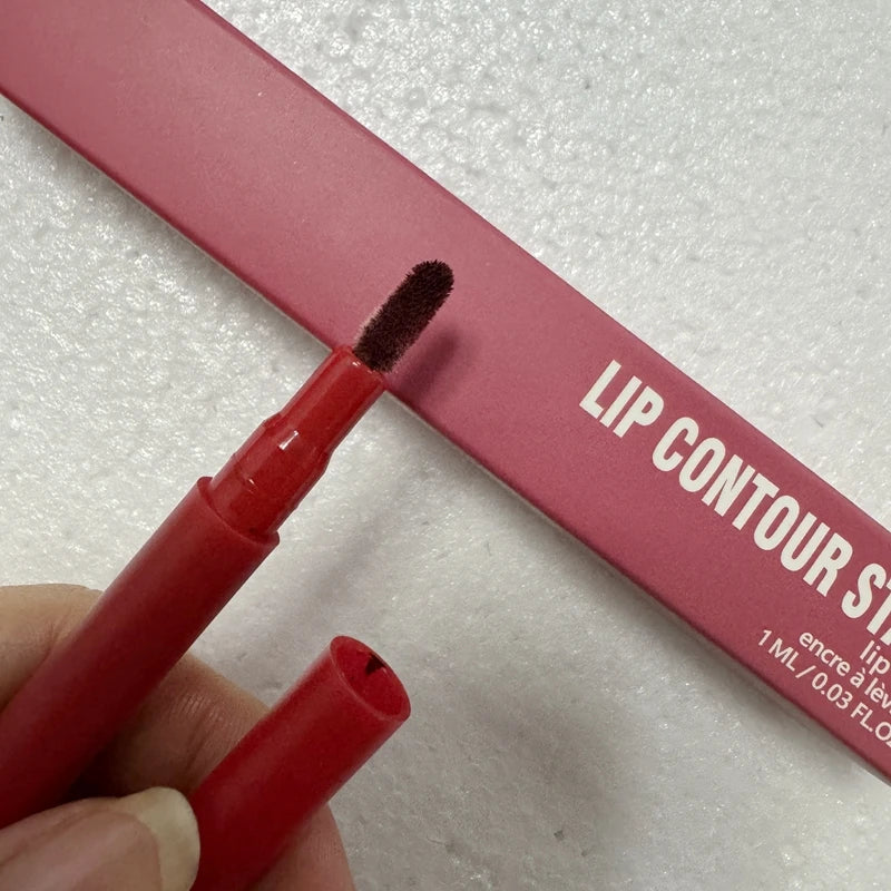 Private Label Matte Waterproof Kiss-proof Lip Contour Lip Stain for 12 Hour Wear Dual-side Felt Tip Stained Lips Lipliner Pencil