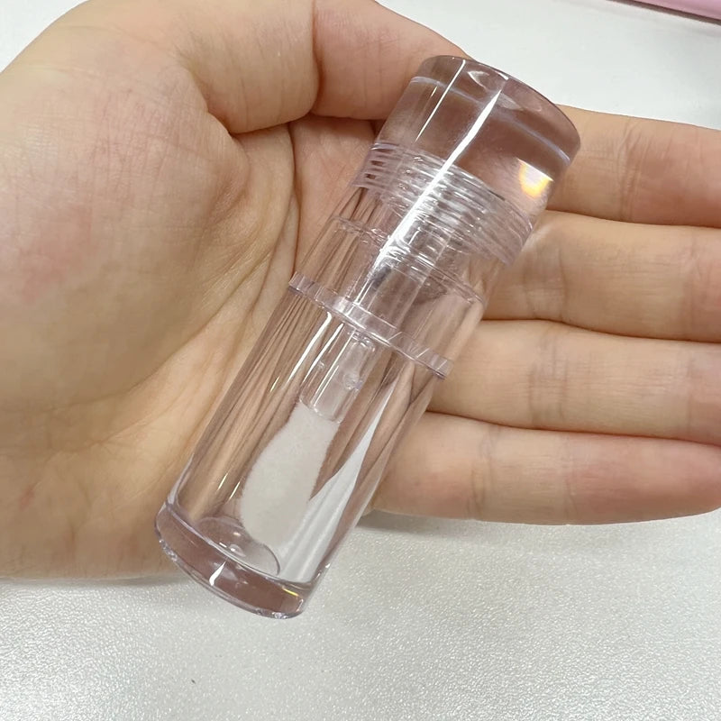 Private Label Wholesale clear 6ml Lipgloss Tube Lip Oil Container Large Wand Applicator Lip Gloss Tubes With Big Brush